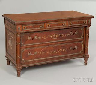Louis XVI-style Painted Walnut Commode