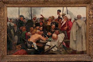After Ilya Repin (Russian, 1880–1891)      Copy After Reply of the Zaporozhian Cossacks