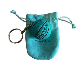 TIFFANY & CO BASKETBALL KEY CHAIN WITH POUCH