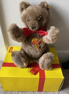 Steiff Signed Original Large 15 inch Teddy Bear Jointed 0202/41  With Box