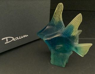SIGNED DAUM PATE FISH With BOX Made in France