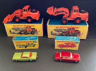 MATCHBOX LESNEY K-3 HATRA TRACTORS SHOVEL KING SIZE  with two other VEHICLE W/ BOX