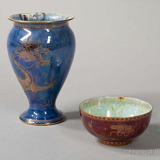 Two Wedgwood Lustre Items