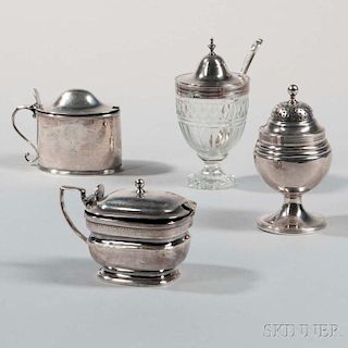 Four George III Sterling Silver Condiments