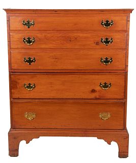 American Pine Chest Of Drawers, 19Th C., H 45", W 38"