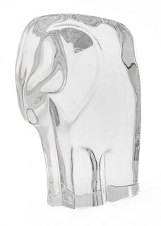 Orrefors Crystal Modern Elephant H 7'' L 4.5'' 1 pc