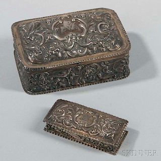 Two Victorian Sterling Silver Boxes