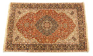 Indo-Persian Handwoven Wool Rug, Ca. 2000, W 4' L 6'