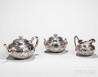 Three-piece Tiffany & Co. Sterling Silver Tea Set