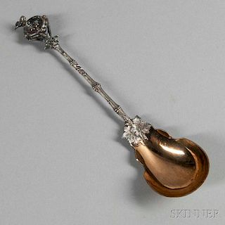 Gorham "Bird's Nest" Pattern Sterling Silver Preserve Spoon