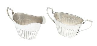 Wallace Silversmiths Sterling Silver Creamer And Sugar Bowl 5.6t oz