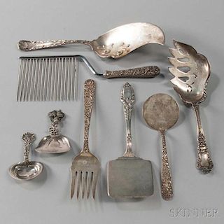 Eight Pieces of American Sterling Silver Flatware
