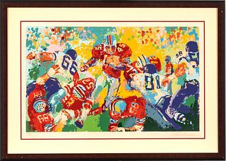 Leroy Neiman (American, 1921-2012) Serigraph In Colors On Wove Paper, 1973, Archie, From Ohio State Buckeye Suite, H 20'' W 32.5''