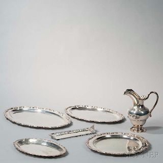 Six Pieces of South American Sterling Silver Tableware