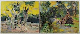 ZIMMERMANN, Rene. 2 Oil on Canvas Landscapes