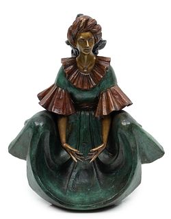 Victor Gutierrez (Mexican, B. 1950) Bronze Sculpture, 1991, H 13.75'' W 7'' L 12''