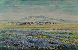 CHARUVI, Shmuel. Oil on Canvas. Landscape.