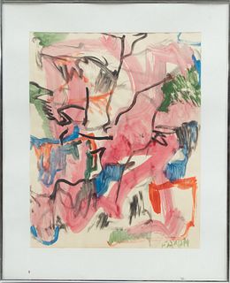 Jack Faxon 1936 - 20, Abstract Watercolor H 24'' W 16''