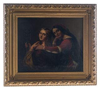 Old Master Painting - "Two Women with Guitar"