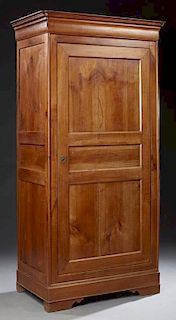 Louis Philippe Style Carved Cherry Armoire, 19th c