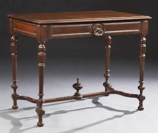 French Louis XIII Style Carved Walnut Writing Tabl