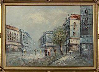 Caroline C. Burnett, "Parisian Street Scene," 20th