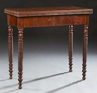 French Louis Philippe Carved Walnut Games Table, 1