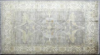 Turkish Angora Oushak Carpet, 6' 2 x 9'.