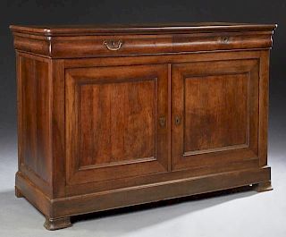 French Louis Philippe Carved Walnut and Oak Sidebo