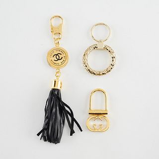 3 Keychains - Gucci, Chanel, Whiting & Davis