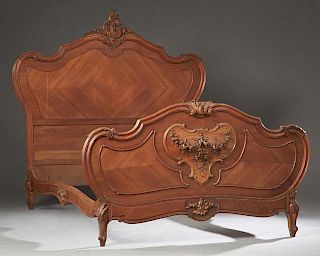 French Louis XV Style Double Bed, c. 1900, the arc