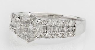 Lady's 14K White Gold Dinner Ring, with a 1.52 car