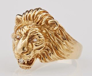 Man's 14K Yellow Gold Dinner Ring, in the form of