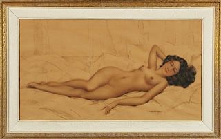 Henri Launay (French), "Sleeping Nude Woman," 20th