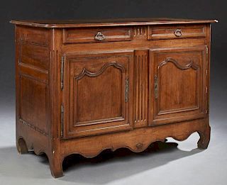 French Louis XV Style Carved Walnut Sideboard, c.