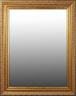 Aesthetic Style Gilt Overmantel Mirror, 20th c., w