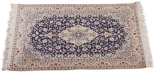 Silk, Wool, and Cotton Carpet Rug 7'6" x 4'2"
