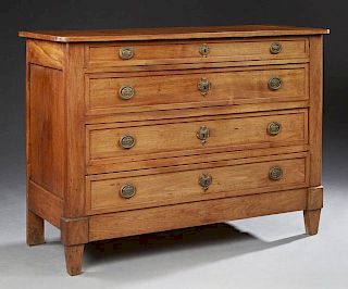 French Directoire Style Carved Walnut Commode, 19t