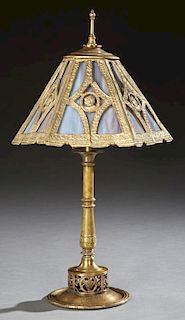 American Bronze Arts and Crafts Lamp, early 20th c