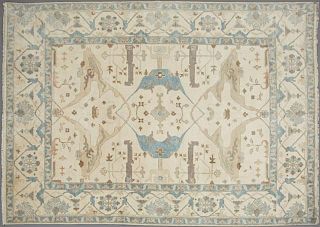 Turkish Angora Oushak Carpet, 10' x 13' 10