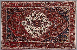 Semi Antique Persian Bakhtiari Carpet, 7' x 10' 3