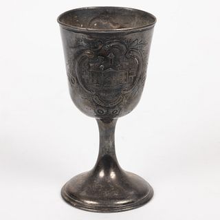 GEORGE WASHINGTON COMMEMORATIVE SILVER-PLATED GOBLET