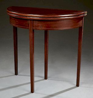 American Federal Style Inlaid Mahogany Games Table