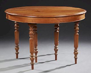French Louis XVI Style Carved Cherry Circular Dini
