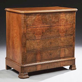 French Louis Philippe Burled Elm Commode, mid 19th