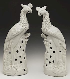Pair of Blanc de Chine Porcelain Figures, early 20