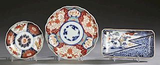 Group of Three Pieces of Imari Porcelain, 19th c.,