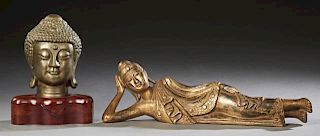 Two Oriental Figures, 20th c., consisting of a bro