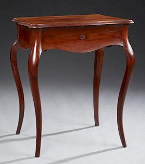 French Louis XV Style Carved Mahogany Lamp Table,