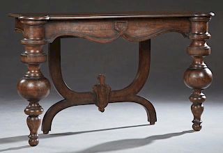 Santa Maria Style Carved Mahogany Console Table, 2